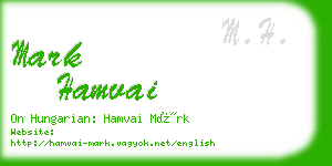 mark hamvai business card